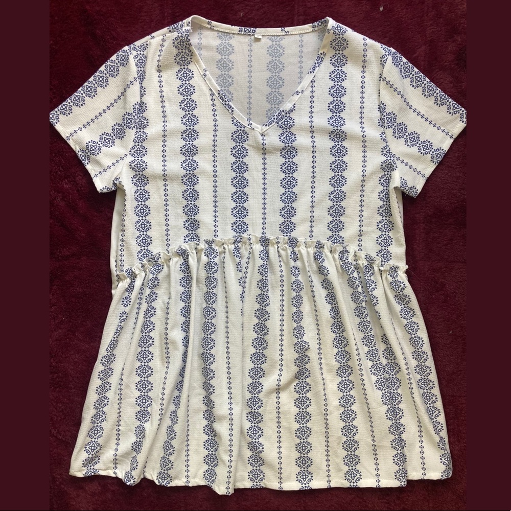 Boho Short Sleeve Top